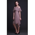 thumbnail image 4 of Bimba Pink Floral Printed Womens Cold Shoulder Tunic Party Round Neck Shift Dress - Medium, 4 of 6