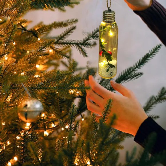 Clearance!Giyblacko Christmas Vintage Decor String Light LED Bulbs String Lights Christmas String Light With Tree & Snow & Cute Ornaments Snow Globe String Lights For Bedroom Christmas Decor