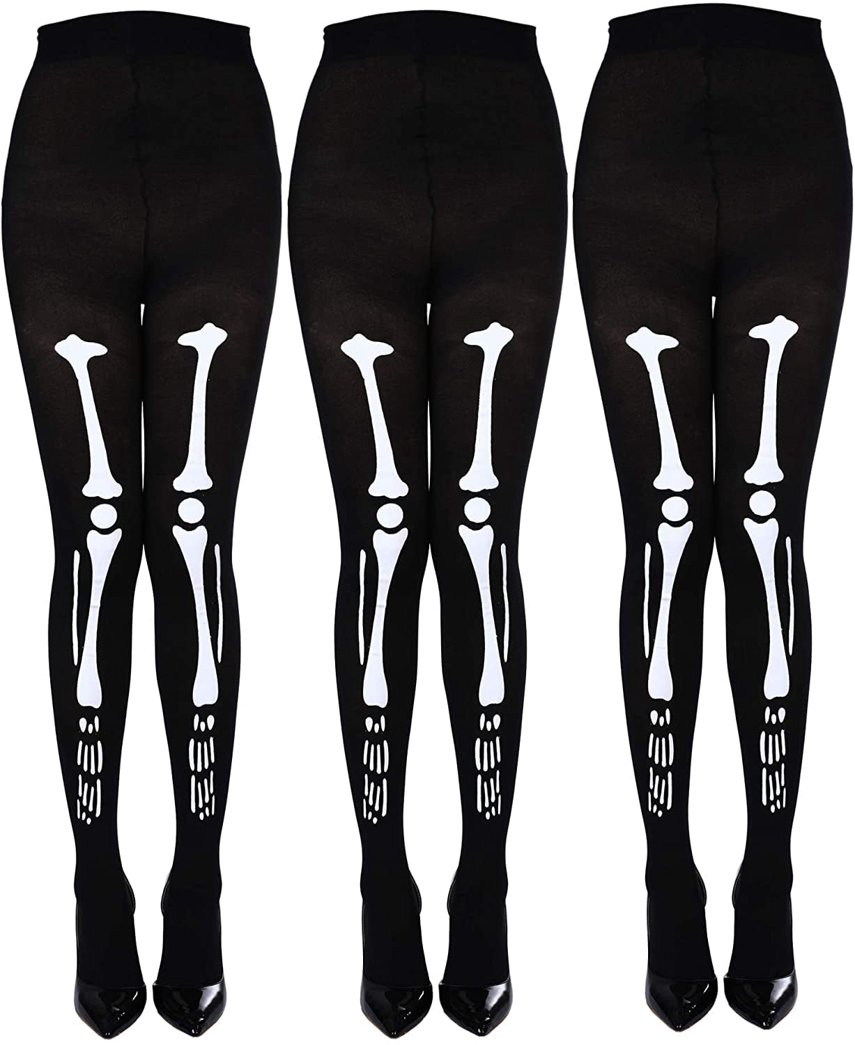 Halloween Skeleton Tights Bone 