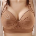 thumbnail image 2 of ZKCCNUK Plus Size Bras for Women Printing Gathered Together Large Size Daily Bra Underwear No Rims Everyday Bras Size XS-4XL, 2 of 6