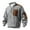 A-Light Gray352, variant on XIAOCHA Quilted Men's Hoodies Leather Blend Half-Zip Tactical Top Fall Winter Outdoor Athletic Hoodie