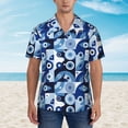 thumbnail image 4 of Haiem Evil Eye Printed Hawaiian Shirt for Men - Men’s Casual Beach Summer Shirts - Stretch Fabric with Modern Fit-XX-Large, 4 of 9