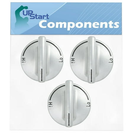 Image of 3 Pack 74007733 Gas Range Cooktop Burner Knob Replacement for Jenn Air Jgc8536ads Jenn Air Jgd8430ads Jenn Air Jgc8430bds Jenn Air Jgd8430adb Jenn Air Jgc8536adb Jenn Air Jgc8430bdb Jgc8536adw