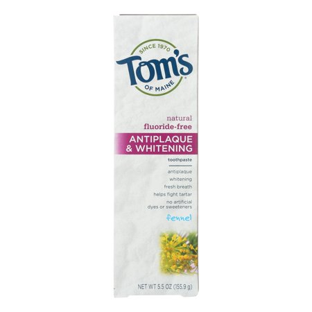 Tom s of Maine Antiplaque and Whitening Toothpaste Fennel - 5.5 oz - Case of 6