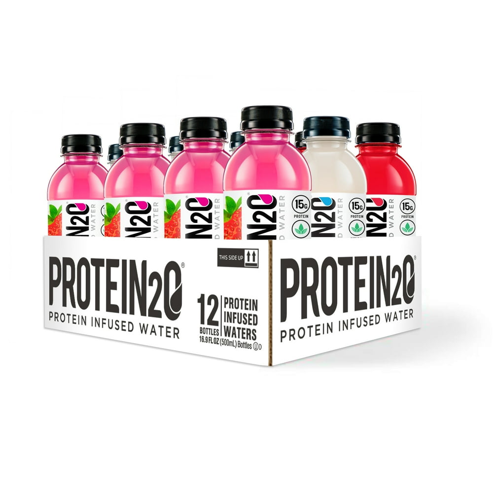 Protein2o 15g Whey Protein Infused Water, Variety Pack, 16.9 oz Bottle
