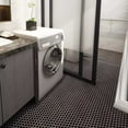 thumbnail image 5 of The Tile Life Honeycomb 2x2 Black Porcelain Mosaic Floor & Wall Tile 12x12 in 11-Piece, 5 of 12