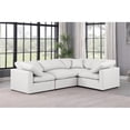 thumbnail image 2 of Meridian Furniture Indulge 105" Cream Vegan Leather L-Shaped Modular Sectional, 2 of 10