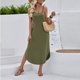 thumbnail image 2 of Vestido de Verano Largo para las Mujeres Vestido de Verano Casual de Color Sólido Cuello Redondo sin Mangas, 2 of 9