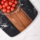 thumbnail image 5 of Tabla de cortar para el hogar, tabla de cortar de madera de acacia con costura de mármol, tabla de cortar para cocina, tabla de cortar carne, tabla de cortar queso y fruta, 5 of 5