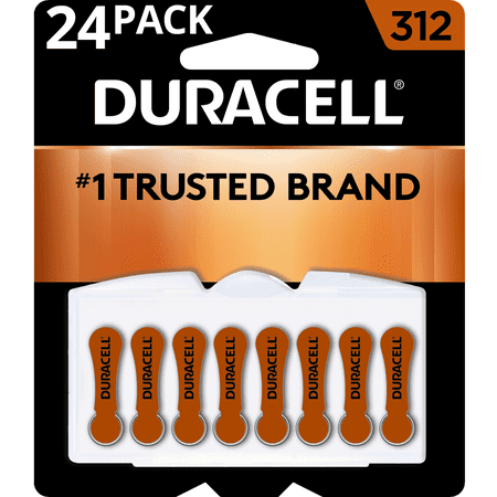 Duracell Easytab 312 Hearing Aid Batteries, Size 312 - Brown, 24 Pack