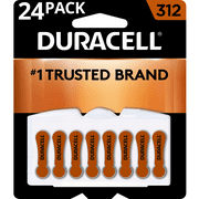Duracell EasyTab 312 Hearing Aid Batteries, Size 312 - Brown, 24 Pack