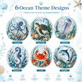 thumbnail image 4 of 20cm Ocean Theme Acrylic Diamond Painting Kit, 5D DIY Craft Pendant Ornament, Clear Marine Hanging Accessory for Beginners, Gifts, Bags & Home Decor, 4 of 9
