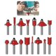 thumbnail image 2 of Scienceny 15 piezas 1/4 brocas de corte para carpintería cortadores de fresado de herramientas de corte de enrutador de alta resistencia Herramientas y ferretería, 2 of 6