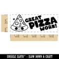 thumbnail image 2 of Great Pizza Piece of Work Teacher Student School Self-Inking Rubber Stamp Ink Stamper - Fuchsia Ink - Large 2-3/4 Inch, 2 of 7
