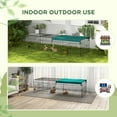 thumbnail image 7 of PawHut 73" Small Animal Playpen, Pet Playpen Yard Fence for Rabbits, Chicken, Chinchillas with Roof for Indoor & Outdoor, Green, 7 of 7