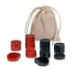 thumbnail image 1 of We Games Fichas de backgammon de madera con bolsa de tela - Rojo y negro 1,5 pulgadas. Diámetro, 1 of 1