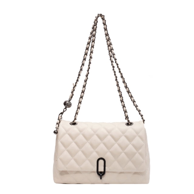 Bolso de hombro de gran capacidad con bordado de diamantes de moda, bolso de hombro francés coreano de PU debajo del brazo beige