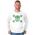 thumbnail image 5 of Saint Patrick's Day Shamrock Skull Long Sleeve TShirt Men Women Brisco Brands M, 5 of 6