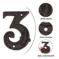 thumbnail image 2 of Cast Iron Decorative Door Numbers Metal Numbers DIY Door Address Number 3, 2 of 6