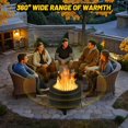 thumbnail image 7 of ChaoLink 26" Smokeless Fire Pit with Ash Tray Base, Wood Burning Firepit with Adjustable Foot & Fire Poker, Portable for BBQ, Bonfire, Camping, 7 of 7