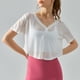 thumbnail image 3 of Blusa de verano para yoga, fina, transpirable, deportiva, de manga corta, ajustada, para fitness, camiseta de yoga, 3 of 5