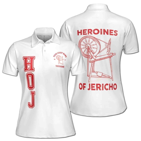 Custom Name Court Heroines of Jericho HOJ Women's Polo Shirt S-5XL