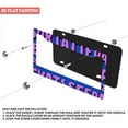 thumbnail image 3 of 1PC Blue and Purple Graffiti - Style Text Car License Plate Frames with Mounting Hardware 6.3x12.2inch(16x31cm), 3 of 8