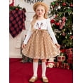 thumbnail image 4 of Arshiner Toddler Tutu Dress Little Girls Long Sleeve Casual Tulle Kids Fall Winter Outfits with Ribbon, 4 of 6