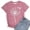 Pink, variant on Short Sleeve Womens Tees Dandelion Print Basic Spring Summer T Shirts Casual Crew Neck 2026 Fashion Tops