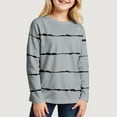 thumbnail image 2 of Gubotare Big Girls Shirts Girls Long Sleeve Cute T Shirts Kids Fall Tops Crewneck Clothes Loose Fit Size 11-12 (Dark Gray,11-12 Years), 2 of 5