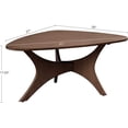 thumbnail image 6 of AngLink Accent Tables - Wood Coffee Table - Solid Rubberwood Pecan Finish, Contemporary Style Cocktail Tables - 1 Piece Solid Wood Coffee Tables For Living Room, Brown, IIF17-0010, 6 of 15