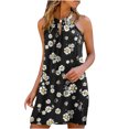 thumbnail image 1 of Moda mujer verano estampado sexy halter sin tirantes mini vestido sin mangas Fridja  hjkh1287, 1 of 8