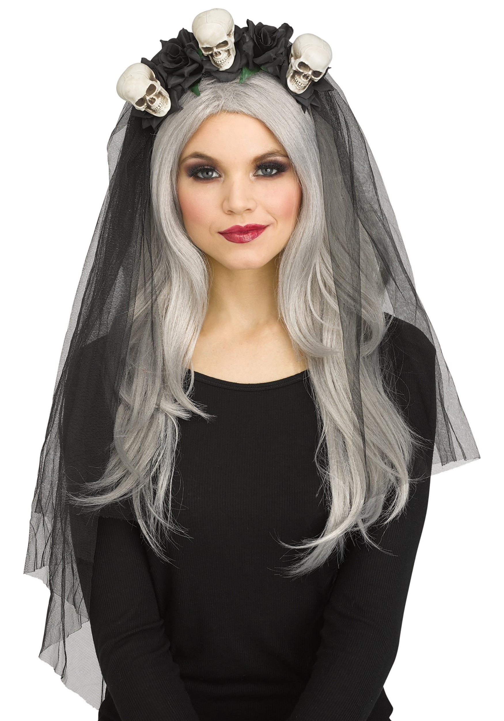 Bridal Veil Black Skulls Horror Walmart Canada