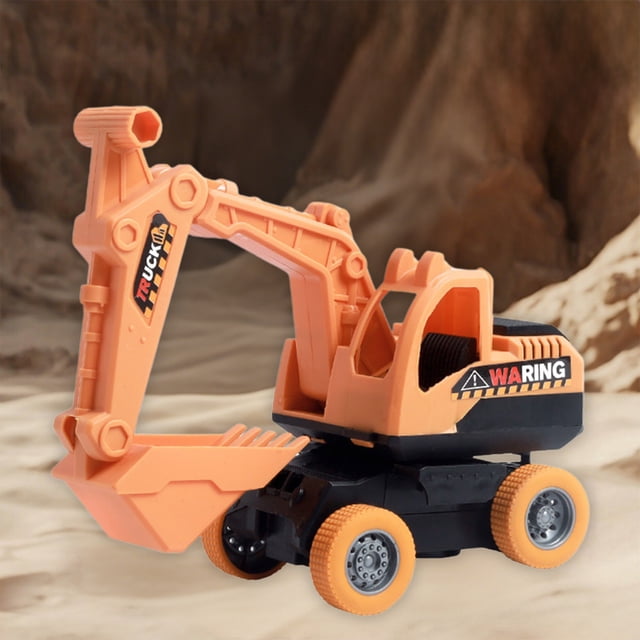 ToyKingdee Construction Toys Truck Excavator Toy for Boys- Push and Go Toy Cars 360 Degree Rotation Sandbox Toy Vehicles