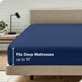 thumbnail image 5 of Bare Home 2-Pack Fitted Sheets - Premium 1800 Collection - Ultra-soft - Deep Pocket - Queen, Dark Blue, 5 of 8