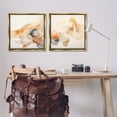 thumbnail image 3 of Stupell Industries Abstract Peach Watercolor Shapes Abstract Painting Gold Floater Framed Canvas Art Print Wall Art, 25 x 25, Set of 2, 3 of 10
