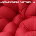 thumbnail image 3 of MeetLeisure Wicker Outdoor Patio Papasan Lounge Chair with Red Cushion, 3 of 7