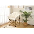 thumbnail image 3 of X-Large Faux Fur Saucer Chair,Portable Camping Chair Folding Chair,Moon Chair with Plush Cushion and Metal Frame,Patio Chair with Carry Bag for Bedroom Living Room Outdoor, 3 of 9