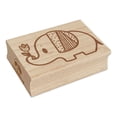 thumbnail image 1 of Baby Elephant Holding Tulip Rectangle Rubber Stamp Stamping Scrapbooking Crafting - Large 2.5in, 1 of 7