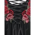 thumbnail image 4 of Vestido Sin Manga con Bordado de Flores en Talla Extra Rosegal Vestidos casuales de talla grande, 4 of 5