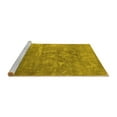 thumbnail image 2 of Ahgly Company Machine Washable Indoor Square Oriental Yellow Industrial Area Rugs, 3' Square, 2 of 4