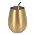 thumbnail image 3 of Gobelet à Vin 500ml Verre à Vin Doré Simple Couche Chope à Bière en Acier Inoxydable 304 avec Paille Réutilisable pour Bar Maison2, 3 of 7
