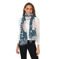 thumbnail image 2 of FORMRS Womens Scarf Winter Soft Long Big Warm Shawls Wrap Tassel Scarves, Christmas Santa, 2 of 9