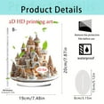 thumbnail image 3 of Christmas Tabletop Decoration 2D Flat Acrylic Carousel and House Printed Pattern Decoration, Winter Holiday Gifts for Friend (B), 3 of 4