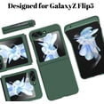 thumbnail image 2 of Case for Samsung Galaxy Z Flip 5 5G 2023, Slim Fit Z Flip 5 Case for Women Girls, Ultra Thin Hard PC Back Anti-Scratch Full Protection Protective Cover for Galaxy Z Flip 5 2023 (Green), 2 of 12