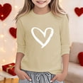 thumbnail image 2 of Little Girls' T Shirts Short Sleeve Crewneck Graphic Tee Top Casual Blend Clothes, 2 of 4