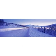 Panoramic Images  Highway running through a snow covered landscape Akureyri Iceland Poster Print by Panoramic Images - 36 x 12