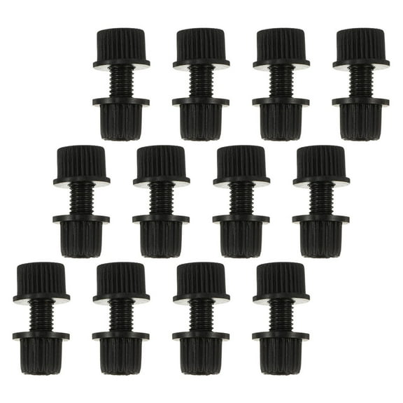 TABLZONE 12Pcs Black Nylon Motorcycle License Plate Screws Fasteners for Various Models