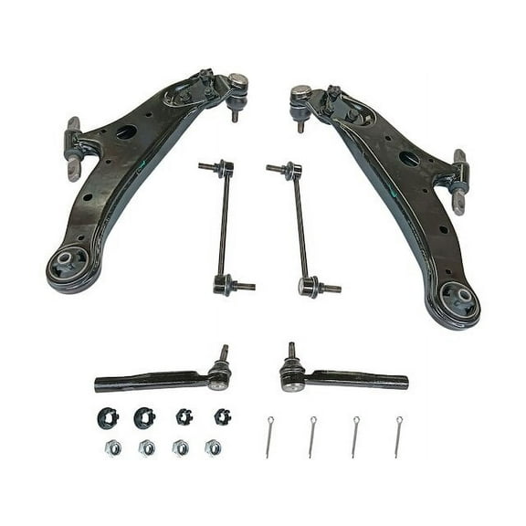 Front Control Arm Ball Joint Tie Rod and Sway Bar Link Kit - Compatible with 2008 - 2018 Toyota Highlander 2009 2010 2011 2012 2013 2014 2015 2016 2017