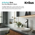 thumbnail image 4 of KRAUS Natura Square Semi-Recessed Composite Bathroom Sink with Matte Finish and Nano Coating in White, 4 of 8